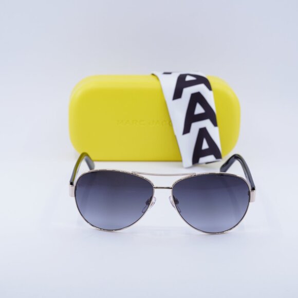Marc Jacobs MARC 699/S 0RHL 9O Aviator Sunglasses - Gold Black\Grey Gradient - Picture 2 of 10